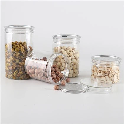 Lata de plástico transparente de 250 ml